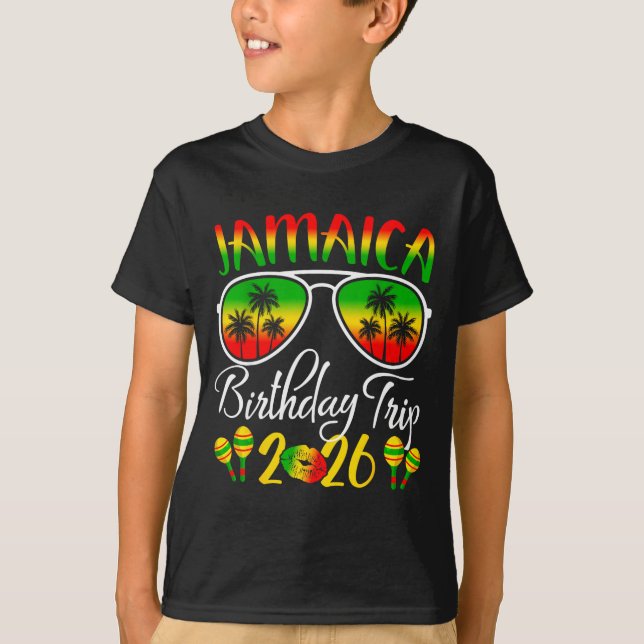 Camiseta Jamaica Birthday Trip Vacation Summer 2026 Outfit  (Frente)