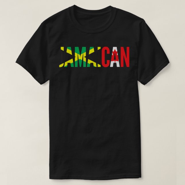 Camiseta Jamaica Canada Flag Themed for Half Canadian Jamai (Frente do Design)