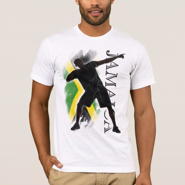 Camiseta Jamaica - como um parafuso de relâmpago! (Frente)