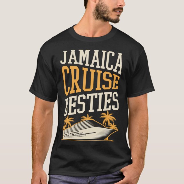 Camiseta Jamaica Cruise Besties Matching Cruise Ship Vacati (Frente)
