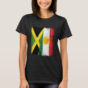 Camiseta Jamaica Curdistão Meia Bandeira Jamaicano Herança
