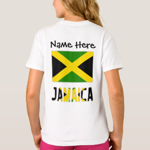 Camiseta Jamaica e Bandeira Jamaicana com o Seu Nome