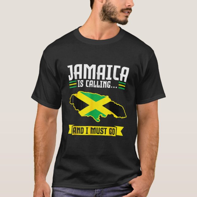 Camiseta Jamaica Está Chamando Eu Tenho Que Ir Para O Patri (Frente)