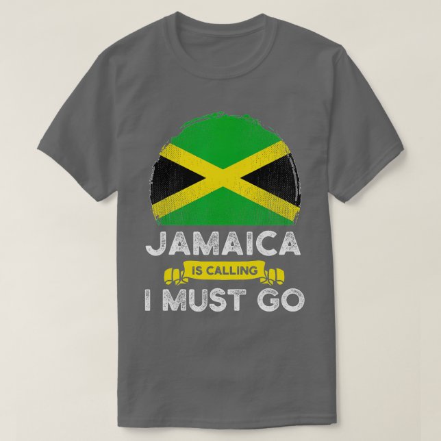 Camiseta Jamaica Está Chamando Eu Tenho Que Ir Para O Patri (Frente do Design)