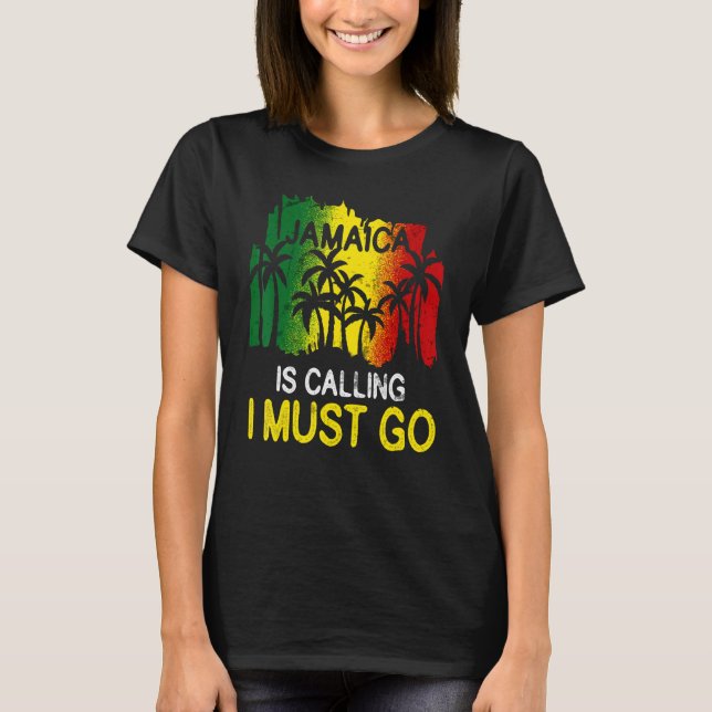 Camiseta Jamaica Está Ligando Para Eu Ir Para A Família De  (Frente)