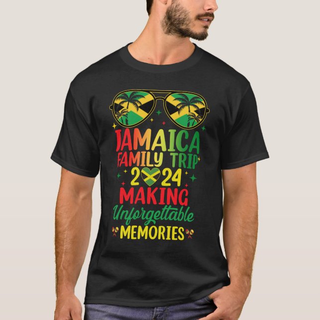 Camiseta Jamaica Family Trip 2024 Memórias do Fazer Jamaica (Frente)
