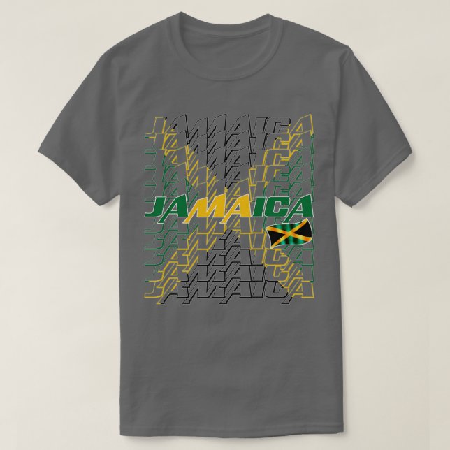 Camiseta Jamaica Flag 2 (Frente do Design)
