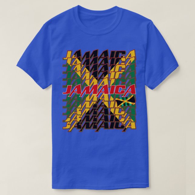 Camiseta Jamaica Flag 3 (Frente do Design)