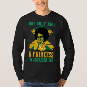 Camiseta Jamaica Flag Afro Não só sou uma princesa como sou
