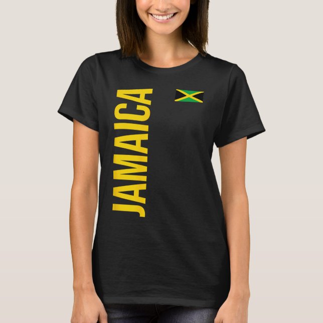 Camiseta Jamaica Flag Athletic Soccer Footbyll Sports Jerse (Frente)