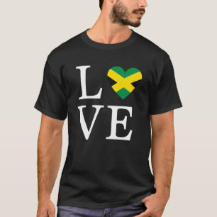 Camiseta Jamaica Flag Cute Viagem Vacing e Caribe um