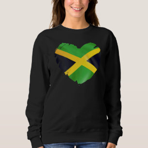 Camiseta Jamaica Flag Em Forma De Heart Jamaican