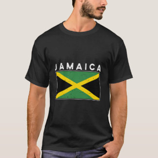 Camiseta Jamaica Flag Vintage angustiada Jamaica Souvenir