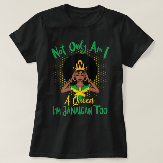 Camiseta Jamaica Girl não sou apenas uma rainha que sou jam (Frente do Design)