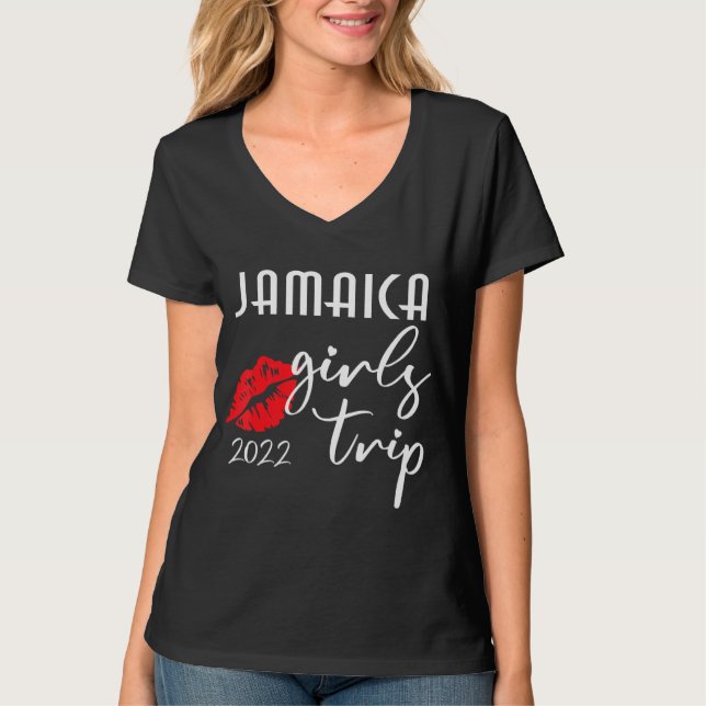 Camiseta Jamaica Girls Trip 2022 For Women Bachelorette Par (Frente)