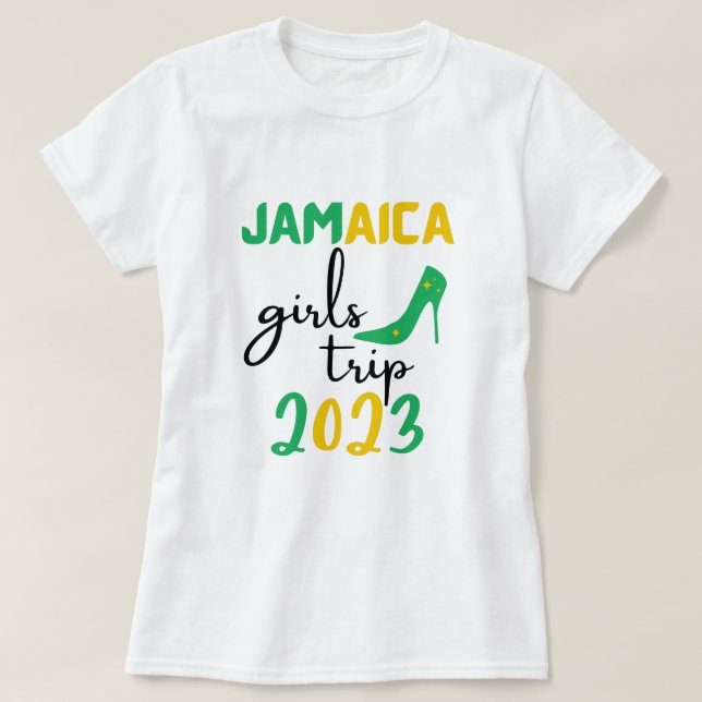 Camiseta Jamaica Girls Trip 2023, correspondência de grupo, (Frente do Design)