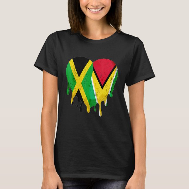 Camiseta Jamaica Guayana Flag Heart Citizen Grown Patriot C (Frente)