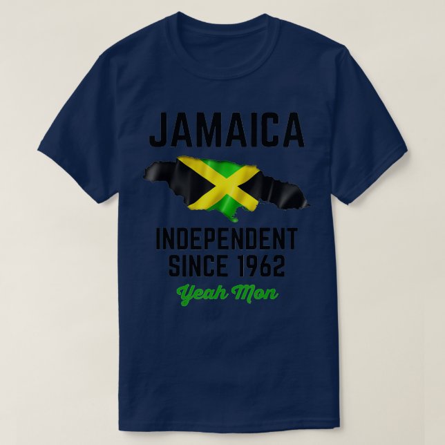 Camiseta Jamaica Independência Dia Jamaica Independência (Frente do Design)