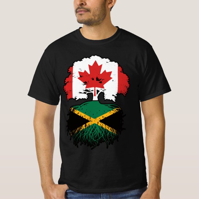 Camiseta Jamaica Jamaican Canada Tree Roots Flag (Frente)