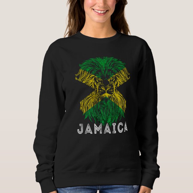 Camiseta Jamaica Jamaican Flag Lion Head Carribean Prid Ro (Frente)
