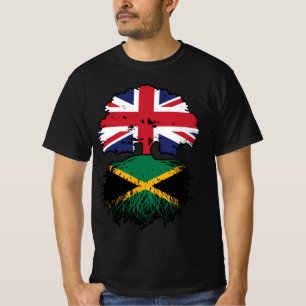 Camiseta Jamaica Jamaican UK Tree Roots Flag