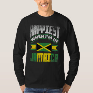 Camiseta Jamaica Jamaicano Bandeira da Jamaica Mais Feliz Q