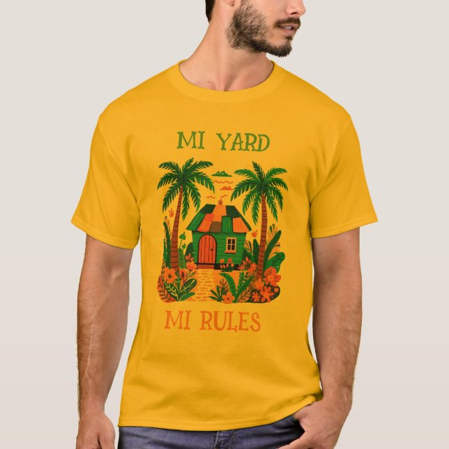 Camiseta Jamaica mi yard mi riles  (Frente)