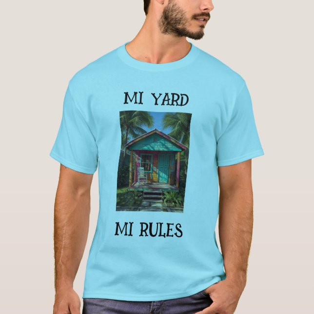 Camiseta Jamaica mi yard mi riles (Frente)