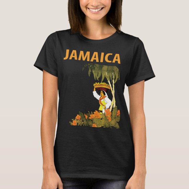 Camiseta Jamaica, Mulher com uma Cesta (Frente)