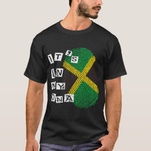 Camiseta Jamaica No Meu DNA, Orgulhoso jamaicano Flag Boy