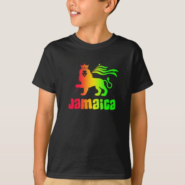 Camiseta Jamaica Rasta Lion T Shirt (Frente)