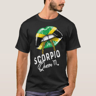 Camiseta Jamaica Scorpio Queen Zodiac Birthday Jamaican Fla