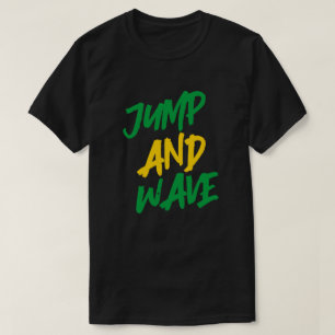 Camiseta Jamaica Soca Jump E Onda Cores De Bandeira Jamaica