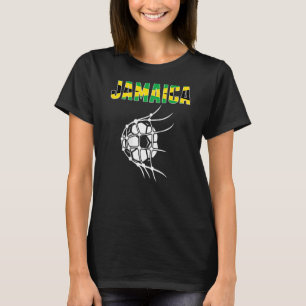 Camiseta Jamaica Soccer Ball Em Apoio Líquido A Pé-De-Fogo