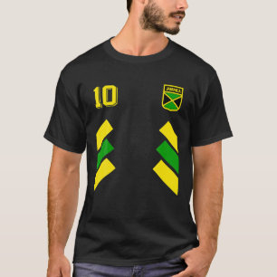 Camiseta Jamaica Soccer Jamaican Football Stripes 10 Jersey