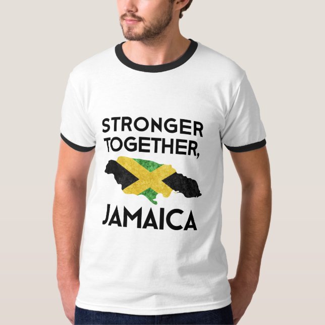 Camiseta Jamaica Strong Hurricane Melissa Support Tee (Frente)