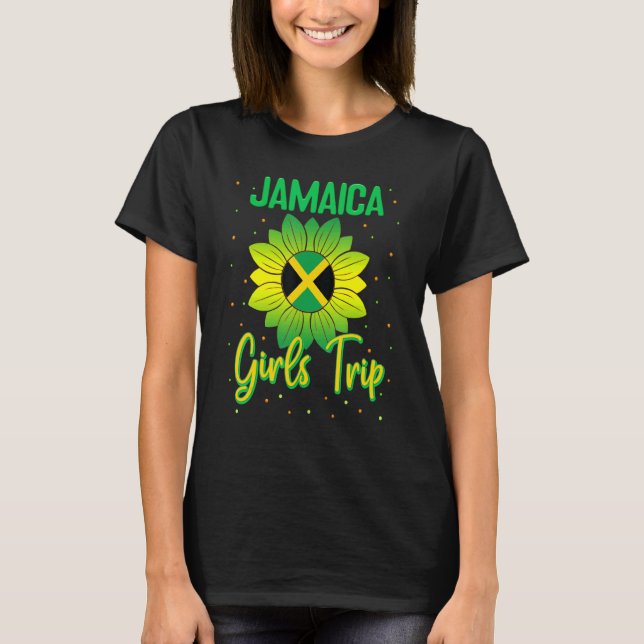 Camiseta Jamaica Sunflower Flag Girls Trip Vacing Group M (Frente)