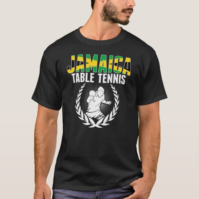 Camiseta Jamaica Table Tennis   Jamaican Ping Pong Supporte (Frente)