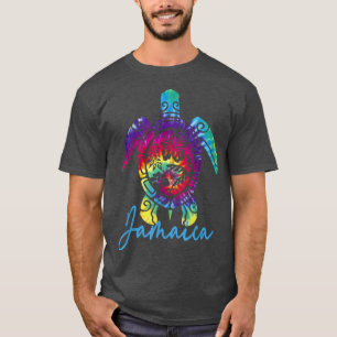 Camiseta Jamaica Tie Dye Sea Turtle Férias Familiares