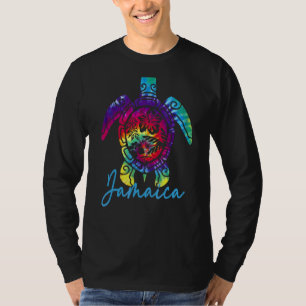 Camiseta Jamaica Tie Dye Sea Turtle Férias Familiares