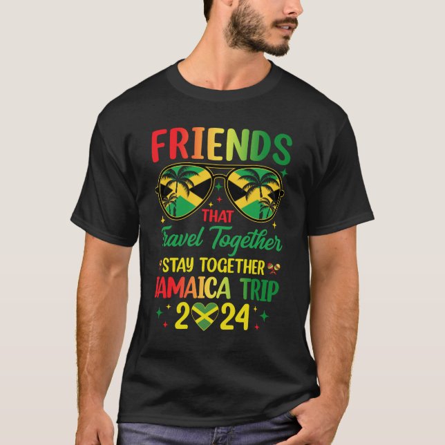 Camiseta Jamaica Trip 2024 Férias Amigos Viagem Jamaica (Frente)
