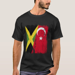 Camiseta Jamaica Turquia Meio Bandeira Turquia Jamaicano Tu