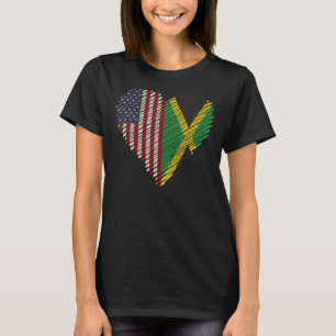 Camiseta Jamaican American Love Jamaica E Eua 4