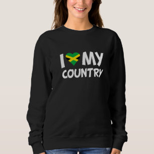 Camiseta Jamaican Flag Heart I Love My Country Jamaica