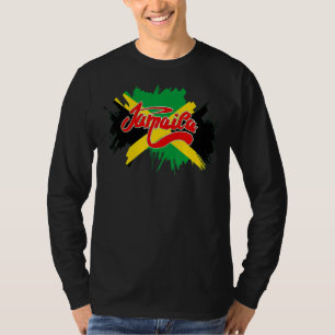 Camiseta Jamaican Flag Jamaica Caribe homens orgulhosos Mul