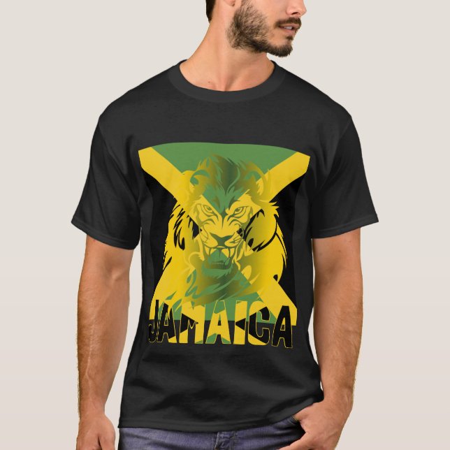 Camiseta Jamaican Flag Lion of Judah One Love (Frente)