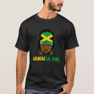 Camiseta Jamaican Girl Afro Jamaica Flag Legal Orgulho Pat