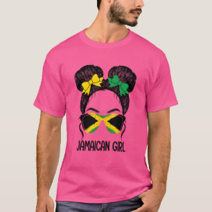 Camiseta Jamaican Girl Messenger Hair Jamaica Pride Patriot