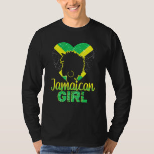 Camiseta Jamaican Girl Orud Jamaica Mulheres Vintage Jamaic