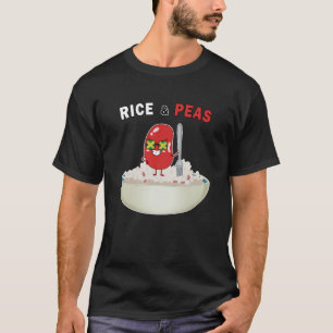 Camiseta Jamaican Rice and Peas Flag Colors Jamaican